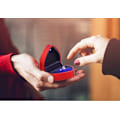 Miniatyrbilde 5 av 5: #Fløyelsringboks, Hjerteformet Ringboks med LED-lys Smykkeboks#