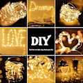 Miniatyrbild 1 av 5: #Varmt vita LED-ljusslingor, 5m 50 LED mikrotrådsljusslingor#