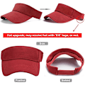 Miniatyrbilde 1 av 5: Justerbar Solskjerm Caps Unisex Golf Visor Tennis Solbeskyttelse