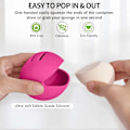 Miniatyrbillede 3 af 5: #Åndbar Makeup Svampholder til Rejser B-Rose Red, Hudvenlig#