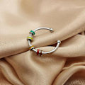 Miniatyrbilde 2 av 2: #Spinnende emalje fidgetring, angstring for kvinner og jenter med perler#