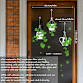 Miniatyrbillede 2 af 5: 2 Stykker Dobbeltsidede Vindue- og Vægstickers Grønne Planter Remo