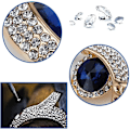 Miniatyrbillede 3 af 5: Krystalstjerne Brosche med Engletårer, Elegant Diamant Engel Brosche