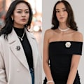 Pikkukuva 4 / 5: 2 kpl Kukkakoriste Neula Pin Terälehti Elegantti Hieno Taide Koriste Neula