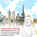 Miniatyrbild 5 av 5: Navigationskompass Pojkspårare Kompass Orienteringskompass Lätt