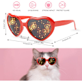 Miniatyrbilde 1 av 6: #2 Pakk Spesielle Effekter Hjerteformede 3D Briller - Rosa+Rød, Hjerte S#