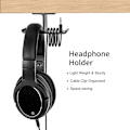 Pikkukuva 3 / 5: Peli-kuulokemikrofoni-teline, New Bee Dual Headset Stand - Yleinen 2 Wa