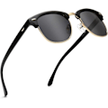 Pikkukuva 2 / 5: Retro Round Semi Rimless Polarisoivat Aurinkolasit UV-Suojalla