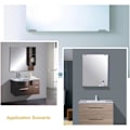 Miniatyrbillede 3 af 5: #Rammeløs Glasvægmonteringskit (Sølv) Spejlvægbeslag, med#