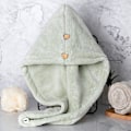 Miniatyrbillede 1 af 5: 1 Pak Mikrofiber Hårhåndklæde Wrap Super Absorberende 30x70cm Stor