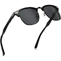 Pikkukuva 4 / 5: Retro Round Semi Rimless Polarisoivat Aurinkolasit UV-Suojalla