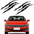 Miniatyrbillede 2 af 5: #Sort - Reflekterende Bilsticker Vandafvisende Forlygte Sticker Moto#
