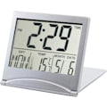 Miniatyrbild 2 av 4: Silver LCD Digital Väckarklocka, Temperatur, Vikbar Skrivbords Klocka