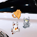 Miniatyrbillede 1 af 4: #Vinyl Bilsticker, Tre Katte Klør Dækning Sjov Bumper Dekal f#