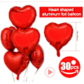 Miniatyrbilde 1 av 5: #Hjerteformede ballonger, 30 stk Røde hjerteballonger, Hjerteballong, F#