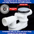 Miniatyrbild 4 av 5: #Dubbeltätande badkarspropp ? 72 mm, höjdjusterbar, universell#