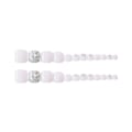Miniatyrbillede 3 af 3: 24 stk. gennemsigtige hvide diamanter (limtype) Top Coat til