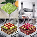 Miniatyrbilde 4 av 5: Justerbar Teleskopisk Bakeverktøy Mousse Sirkel Kvadratisk Kakeform