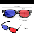 Miniatyrbillede 1 af 6: #3D Briller, 4 Styk Stereoskopiske Briller, 3D Briller til TV til#