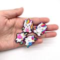 Miniatyrbillede 4 af 5: #20 Stk Sko Charms (Enhjørning), Tegneserie Sko Dekorationer, PVC Charms#