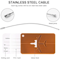 Miniatyrbilde 1 av 5: #Bagasjetagger, 4 stk Aluminiumslegering Reisetagger med Rustfritt Stål#
