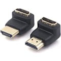 Miniatyrbilde 2 av 5: #2-pak HDMI-adapter 90 grader og 270 grader rett vinkel hann til#