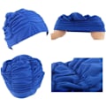 Miniatyrbillede 1 af 4: Damer og Piger Plisseret Blødt Stof Beanie/Hætte/Turban Badehætte