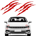 Miniatyrbillede 2 af 5: #Rød - Reflekterende Bilsticker Vandafvisende Forlygte Sticker f#