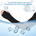 Miniatyrbillede 1 af 5: #1 Kølende Shawl Arm Sleeve med Fingerhul Solbeskyttelse#