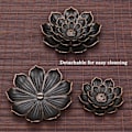 Miniatyrbillede 3 af 5: #2 Lotus Røgelsesholder Messing Pinde Røgelsesbrænder Kegle Røgelse#