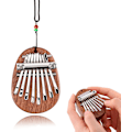 Miniatyrbilde 2 av 5: #1 x Mini Kalimba (Tåreformet), 8-tangenters Kalimba, Bærbar Solid