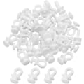 Miniatyrbilde 2 av 4: 100 stk Gardin Henger Skinne Glidebane Gardin Hvit Plast Curt#