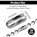 Miniatyrbillede 1 af 5: #20 Stykker Perlekædeforbindelse 4,5 mm Perlekædeforbindelse Udskiftning#