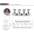 Pikkukuva 2 / 5: 12 kpl Neodyymimagneetteja, vahvat jääkaappimagneetit, mini neodyymimagneetit, teräksiset magneettineulat