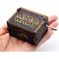 Miniatyrbillede 4 af 5: Sort Træ Star Wars Musikboks, Antik Udsmykket Håndsvinget Træ
