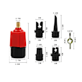 Miniatyrbilde 1 av 5: Oppblåsbar kajakk pumpe, SUP luftinflator ventiladapter og gasstipp