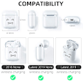 Miniatyrbild 4 av 5: Katt AirPods-fodral, Kompatibelt med AirPods 2 & 1 Transparent Silikon C