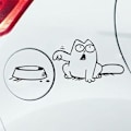 Miniatyrbilde 2 av 5: #Katt og bolle bilsticker, flere farger#