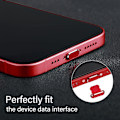 Miniatyrbild 3 av 5: 4 st (Red) Dammskydd Kompatibla med iPhone 11, 12 Dammsäker Laddningsskydd