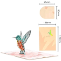 Pikkukuva 4 / 5: Syntymäpäiväkortti lahjaksi (Vaahteralehti kolibri), 3D pop-up kortit