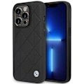 Miniatyrbillede 1 af 8: BMW LÆDER QUILTET ETUI TIL IPHONE 14 PRO - SORT