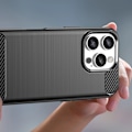 Miniatyrbillede 6 af 8: CARBON CASE SILIKONE ETUI TIL IPHONE 16 PRO MAX - SORT