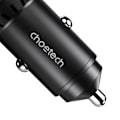 Miniatyrbild 5 av 9: Choetech TC0014 USB-C USB-A PD 60W billader med LED-bakgrunnsbelysning - Svart