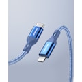 Miniatyrbild 7 av 11: INNOSTYLE POWERFLEX USB-C LIGHTNING MFI SNABBLADDNINGSKABEL FÖR IPHONE KEVLAR 2M BLÅ