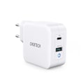 Miniatyrbild 8 av 8: Choetech fast GaN USB Type C PD vegglader USB-A QC3.0 65W 3.25A hvit (PD8002)