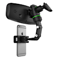 Miniatyrbillede 9 af 11: JUSTERBAR BIL BAKSPEJL HOLDER TIL SMARTPHONE, GRØN