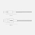 Miniatyrbild 11 av 11: Baseus Tungsten USB - Lightning-kabel 2,4 A 2 m svart (CALWJ-A01)