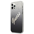 Miniatyrbild 3 av 9: Guess GUHCP12LPCUGLSBK iPhone 12 Pro Max 6.7 svart/svart hardt deksel Glitter Gradient Script