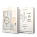 Miniatyrbild 10 av 10: Guess sett MagSafe lader + deksel til iPhone 14 Pro 6.1 hvit marmor (GUBPP14LHMEACSH)