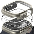 Miniatyrbillede 1 af 10: RINGKE SLIM 2-PAK APPLE WATCH ULTRA 1/2 (49 MM) KLART & TITANIUM GRÅ